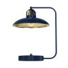 Stolná lampa Felix, 1x zlaté/tmavomodré kovové tienidlo, db/g