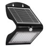 Exteriérové solárne nástenné LED svietidlo Butterfly, 1x LED 3,2w, čierna, pohybový senzor