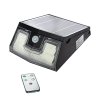 Exteriérové solárne nástenné LED svietidlo Solar, 1x LED 7w, čierna, pohybový senzor