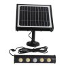 Exteriérové solárne LED svietidlo Talent, 4x LED 8w, čierna, pohybový senzor