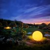 Exteriérové svietidlo Globo, 1x biele plastové tienidlo, (fi 60cm)