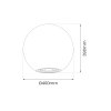 Exteriérové svietidlo Globo + LED žiarovka E27 RGB 10w + diaľkové ovládanie, (fi 40cm)