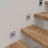 Schodiskové LED svietidlo Quadro, 1x LED 0,6w, 3000k, s, pohybový senzor