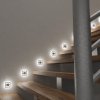 Schodiskové LED svietidlo Quadro, 1x LED 0,6w, 4000k, s