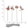 Zapichovacia záhradná dekorácia Bugs, sada 4ks, 38 cm, kov, hnedá