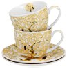 Porcelánová šálka s podšálkou Klimt Ecru Tree Of Life 250 ml sada 2ks