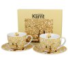 Porcelánová šálka s podšálkou Klimt Ecru Tree Of Life 250 ml sada 2ks
