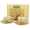 Porcelánová šálka s podšálkou Klimt Ecru Tree Of Life 90 ml sada 2ks