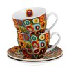 Porcelánová šálka s podšálkou Kandinskij Squares 270 ml sada 2ks