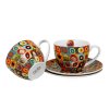 Porcelánová šálka s podšálkou Kandinskij Squares 270 ml sada 2ks