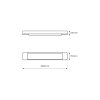 LED svietidlo Batten, 1x LED 9w, 4000k, w, (30 cm)
