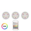 LED svietidlo Jojo, 1x LED 0,6w 3000-6000k, w, RGB, ovládač, sada 3ks