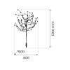 Solárny LED stromček Tree, 0,1w, 3000k, RGB