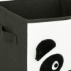 Úložný box Panda, 29x29x29 cm, čierna/biela