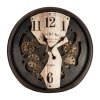 Dekoračné vintage nástenné hodiny 88 72x9 cm hnedé