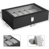 Box na hodinky Watch, 30x8,5x21 cm, čierna/sivá