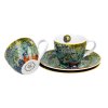 Porcelánová šálka s podšálkou Van Gogh Irises 90 ml sada 2ks