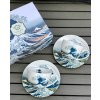 Porcelánová šálka s podšálkou Hokusai The Great Wave 90 ml sada 2ks