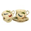 Porcelánová šálka na nohe s podšálkou Dragonfly 150 ml sada 2ks