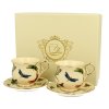 Porcelánová šálka na nohe s podšálkou Dragonfly 150 ml sada 2ks