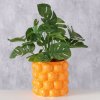 KERAMICKÝ KVETINÁČ ORANGE 15X17 CM ORANŽOVÁ