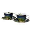 Porcelánová šálka s podšálkou Monet Nenufars 270 ml sada 2ks