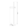 Nástenné LED svietidlo Vision, 1x LED 12w, 3000k, b
