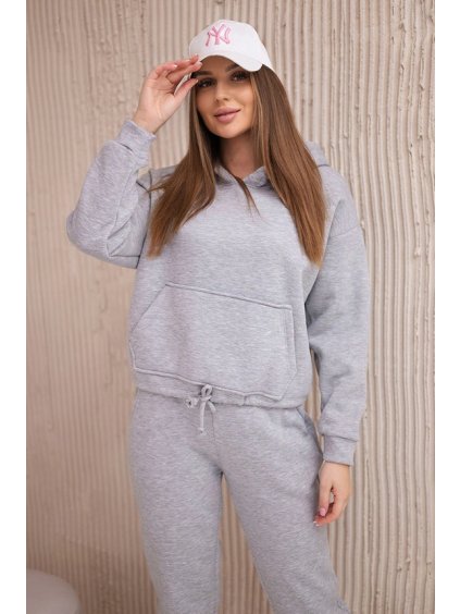 cze pm Hrejiva souprava s mikinou se zavazovanim vpredu seda 21020 3