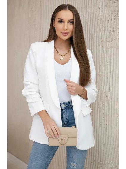 cze pm Sako s klopami elegantni ecru 23827 2