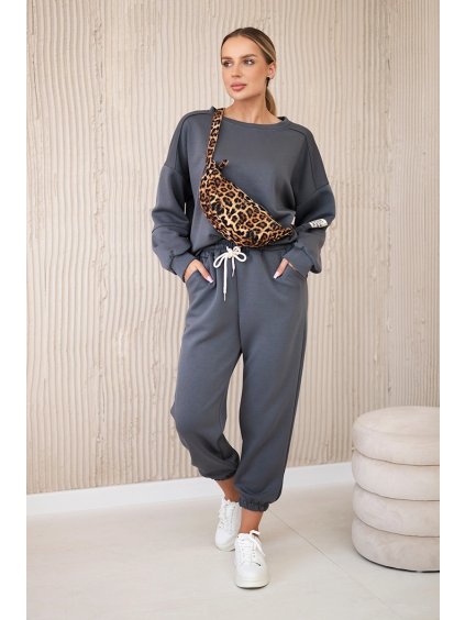 Viskózový teplákový set Talia grafit