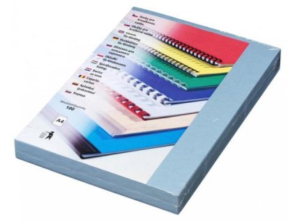 Desky pro kroužkovou vazbu Delta A4 světle modré