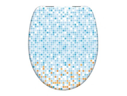 WC sedátko Schütte MOSAIK BLAU-ORANGE | Duroplast, Soft Close