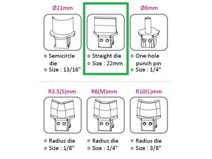Výsekový nůž pro KW triO 9521 22 mm