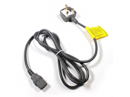 Napájecí kabel - UK vidlice BS1363 (Type G) / konektor IEC C13 - šedý