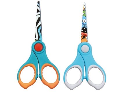 Školní nůžky KEYROAD Tattoo, 15 cm, mix barev