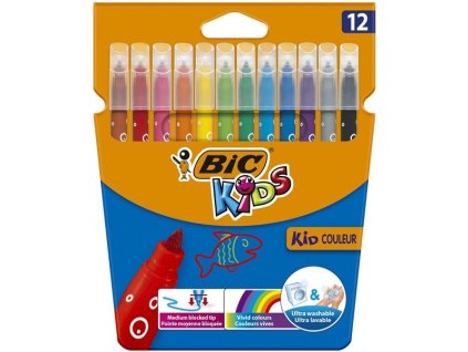 Dětské fixy Bic, sada 12 barev