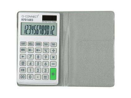 Kapesní kalkulačka Q-Connect KF01603-12místný disp.