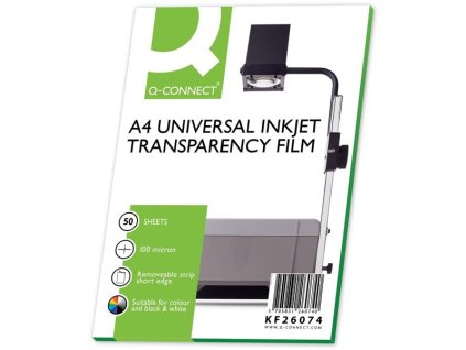 Fólie Q-Connect-A4,100mic,inkoustový tisk,50ks