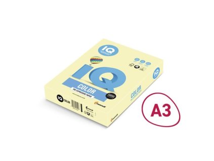 Barevný papír IQ Color A3-YE23,žlutý,160 g/m2,250 l.