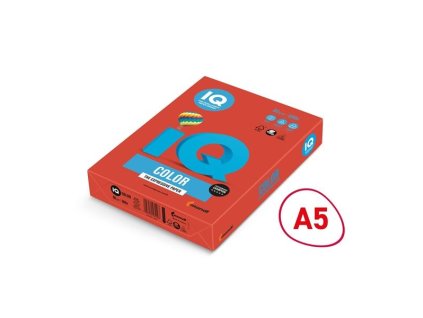 Barevný papír IQ Color A5-CO44,korálově červená,80 g/m2,500l.