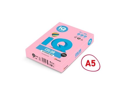 Barevný papír IQ Color A5-OPI74,světle růžová,80 g/m2,500l.