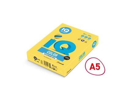 Barevný papír IQ Color A5-CY39,kanárkově žlutá,80 g/m2,500l.