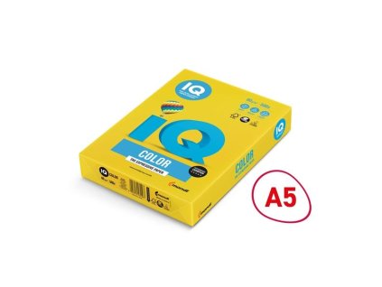 Barevný papír IQ Color A5-IG50,intenzivně žlutá,80 g/m2,500l.