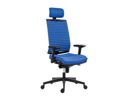 Kancelářská židle Omnia Ribbed - s podhlavníkem, modrá