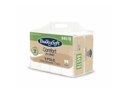 Skládané papírové ručníky BulkySoft - typ V, 2vrstvé, celulóza, 12x250 ks