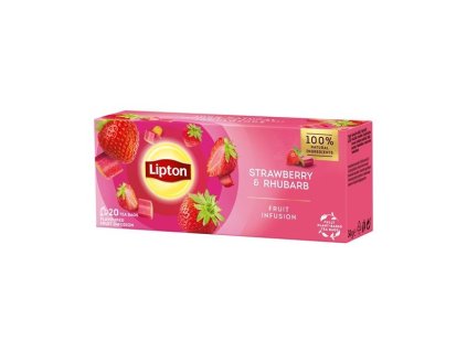 Ovocný čaj Lipton - jahoda a rebarbora, 20x 1,7 g