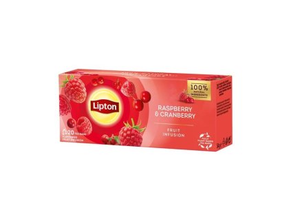 Ovocný čaj Lipton - malina a brusinka, 20x 1,6 g