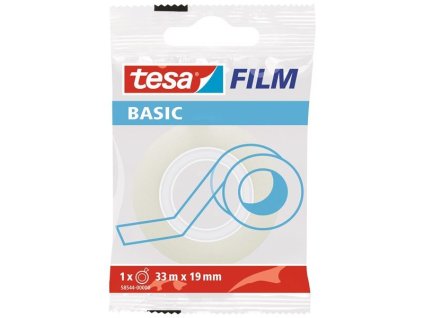 Páska lepicí Tesa® BASIC,19 mmx33 m, transparentní
