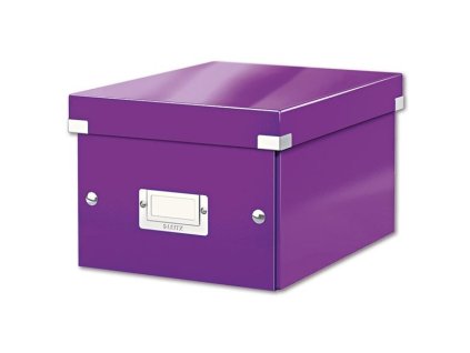 Krabice CLICK-N-STORE Leitz WOW A5, purpurová
