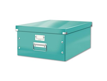 Krabice CLICK-N-STORE Leitz WOW A3, ledově modrá